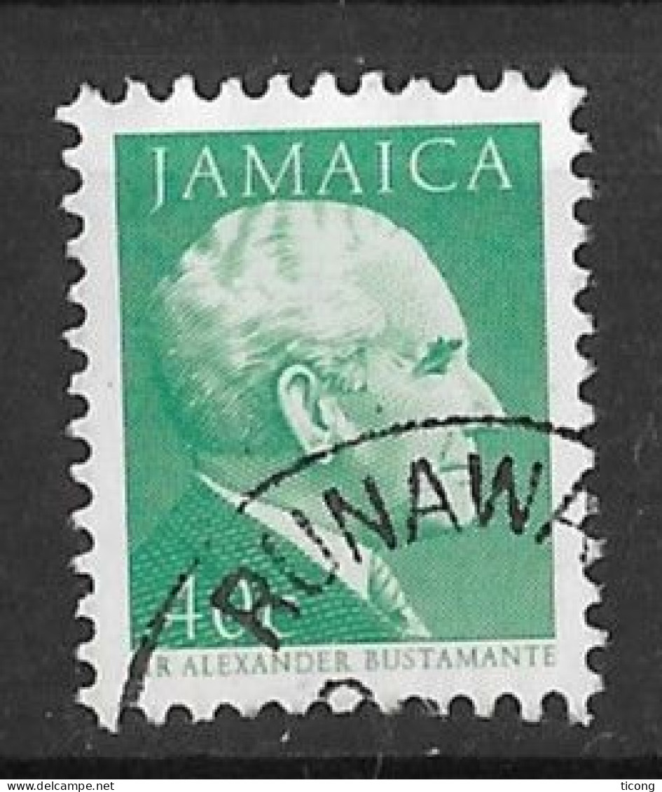 JAMAIQUE SIR ALEXANDER BUSTAMANTE 1ER MINISTRE JAMAICAIN, TIMBRE DE 1987 EN OBLITERATION RONDE, VOIRL LE SCANNER - Jamaique (1962-...)