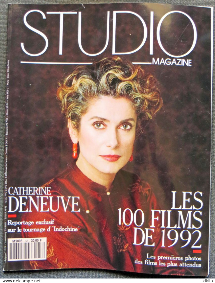 Revue STUDIO Magazine N° 58 Février 1992 Catherine Deneuve "Indochine" De Régis Wargnier - Les 100 Films De 1992 - * - Cinéma