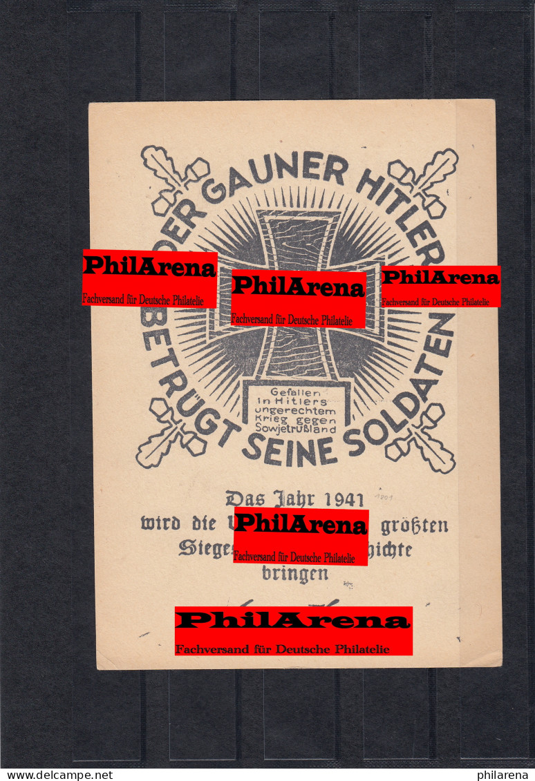 Sowjetische Kriegspopaganda Karte MiNr. 21 AI: Verhöhnung Des Verbrechers - Faux & Propagande De Guerre