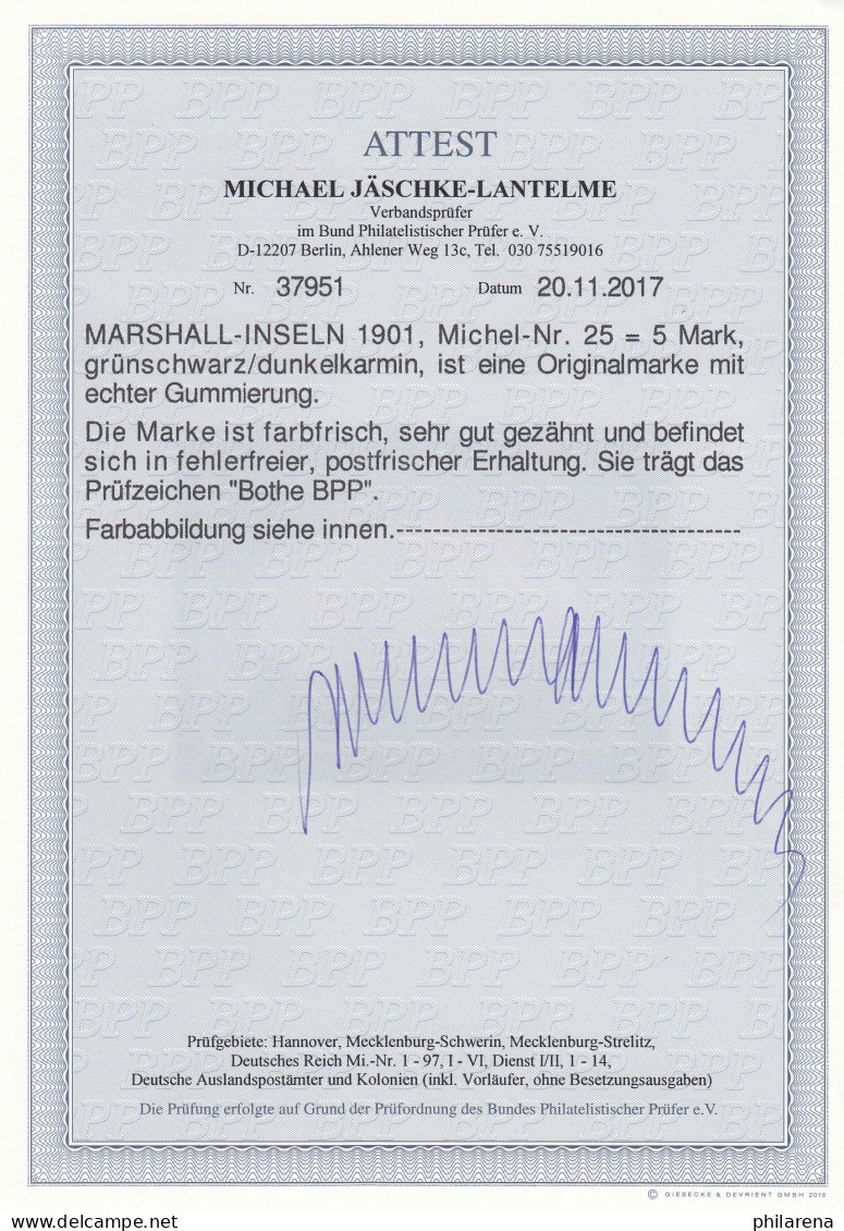 Marshall Inseln MiNr. 13 - 25, Postfrisch, ** Mit BPP Attest, Einwandfrei - Islas Marshall