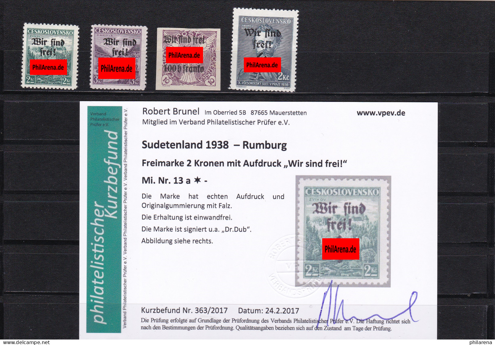 Sudetenland: Rumburg, MiNr. 13a, 16, 19, 50, * - Sudetenland