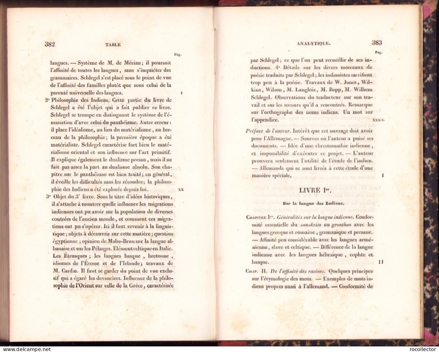 Essai Sur La Langue Et La Philosophie Des Indiens Traduit De L’allemand Par Frederic Schlegel, 1837 402SP - Alte Bücher