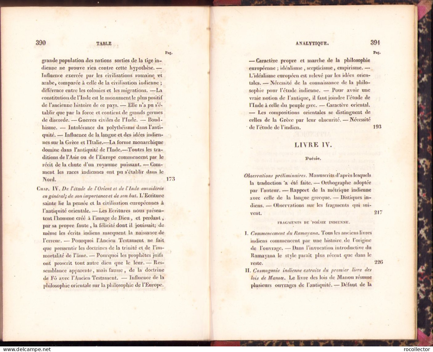 Essai sur la langue et la philosophie des Indiens traduit de l’allemand par Frederic Schlegel, 1837 402SP