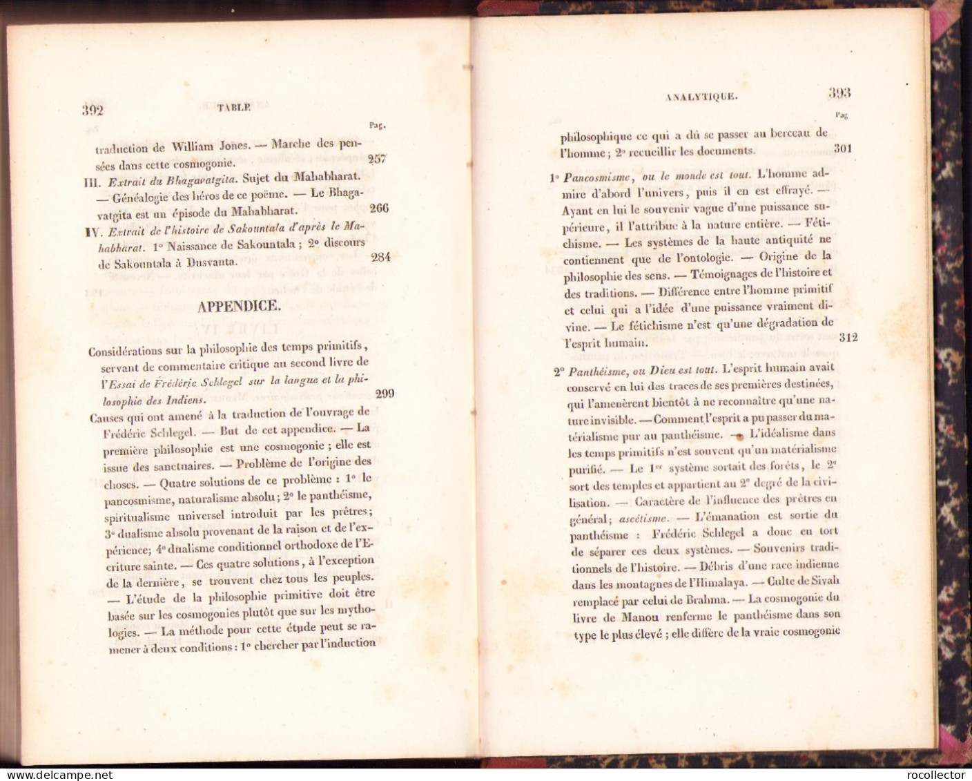 Essai sur la langue et la philosophie des Indiens traduit de l’allemand par Frederic Schlegel, 1837 402SP