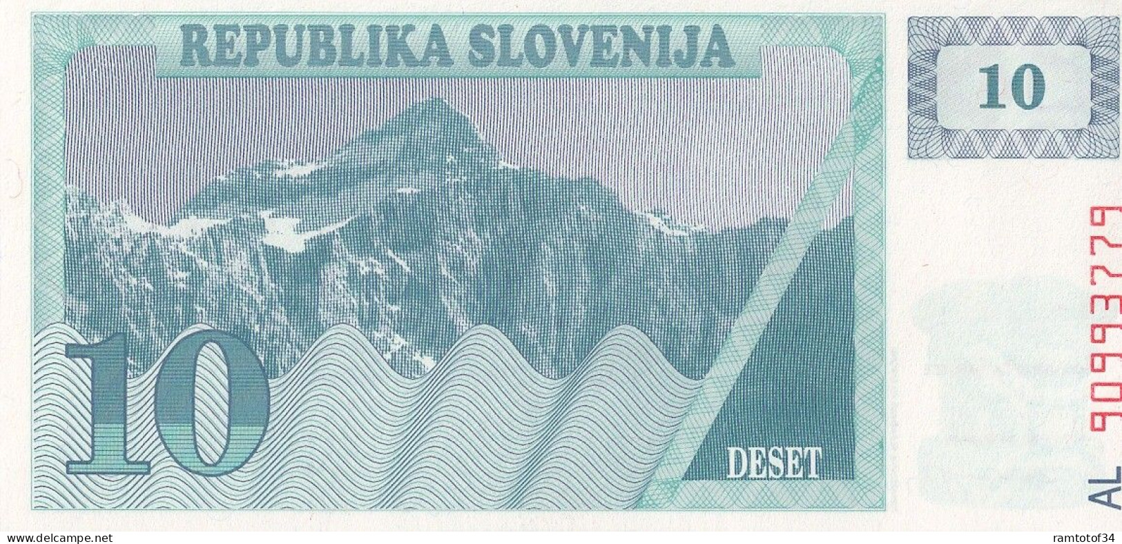 SLOVENIE - 10 Tolar 1990 UNC - Slovenia