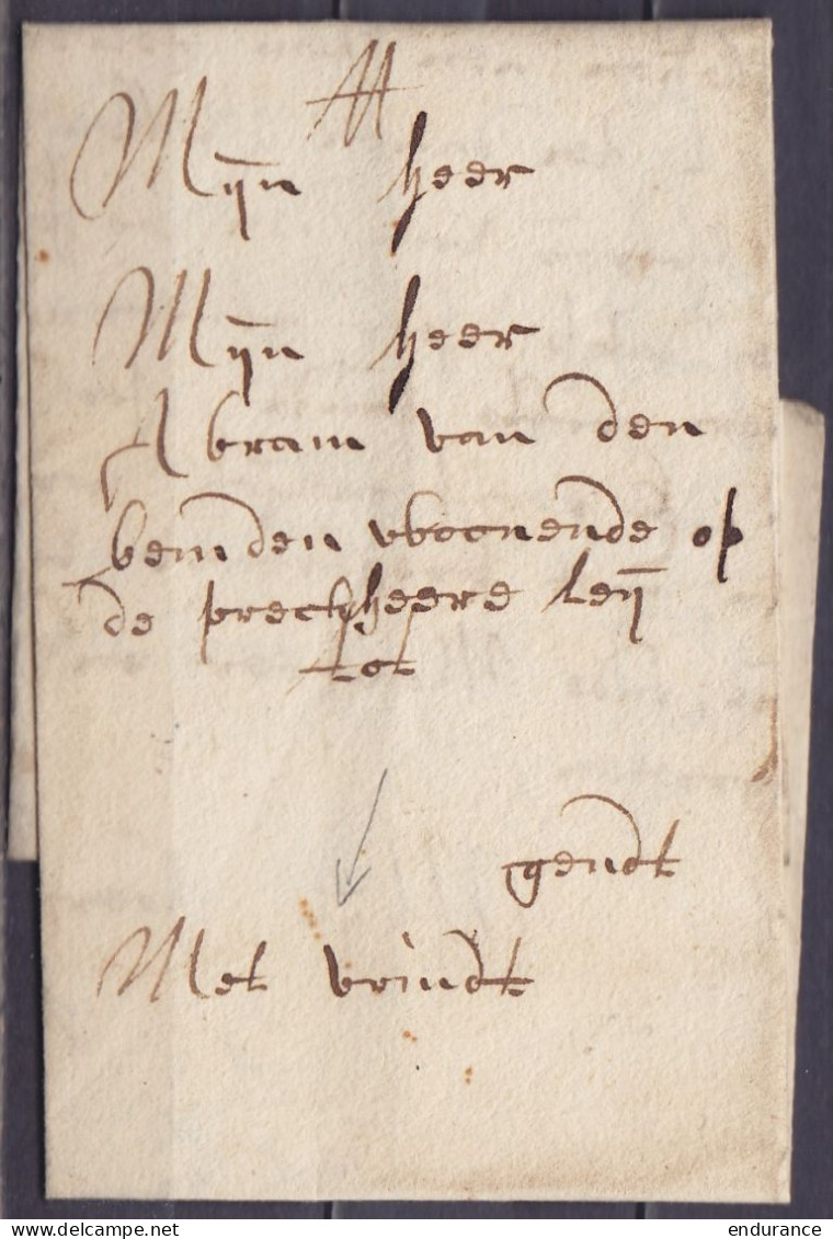 L. Datée 21 Février 1696 De ANTWERPEN Pour GENDT (Gand) - Man. "Met ????" - 1621-1713 (Países Bajos Españoles)