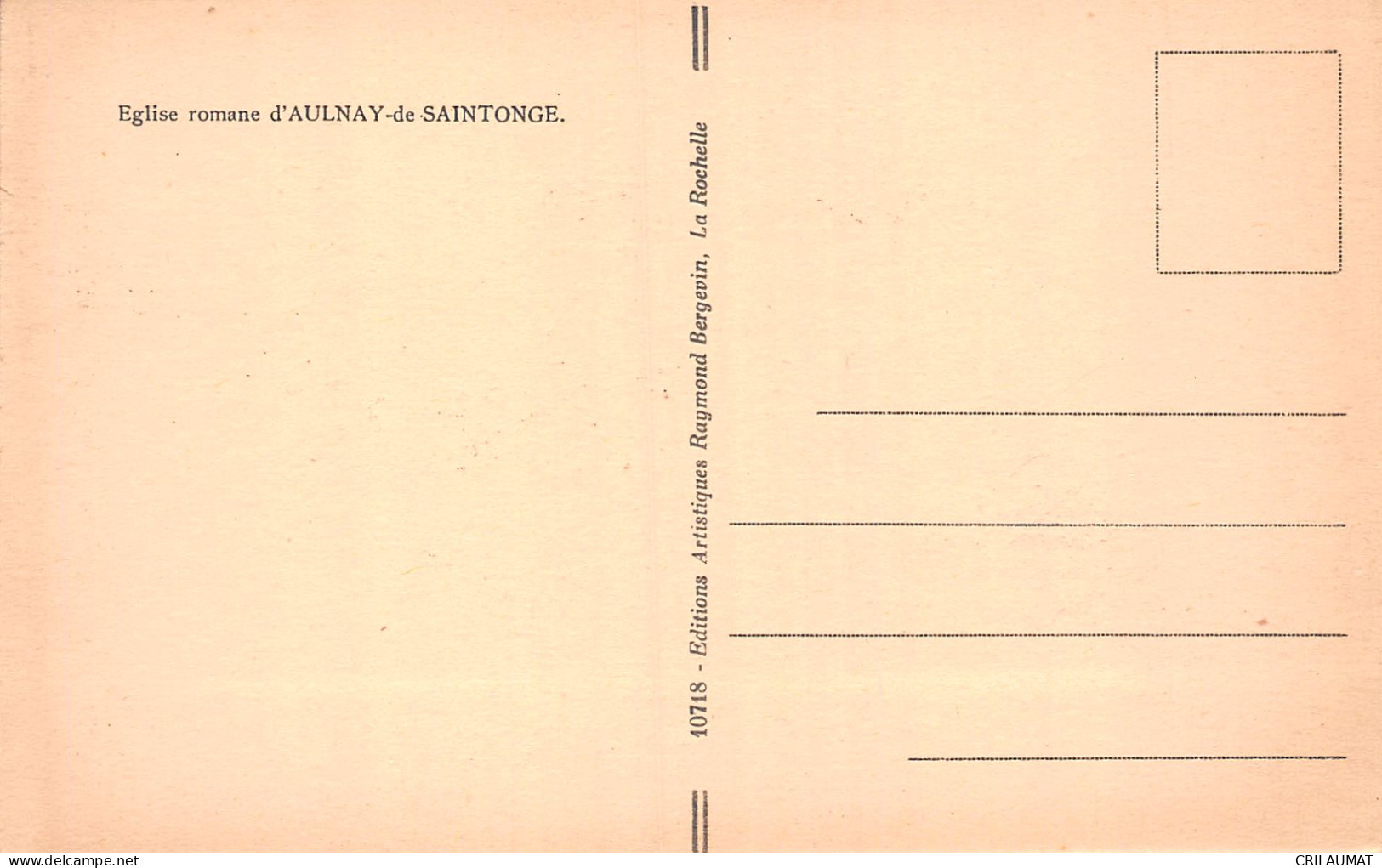 17-AULNAY DE SAINTONGE-N°T2907-H/0149 - Aulnay