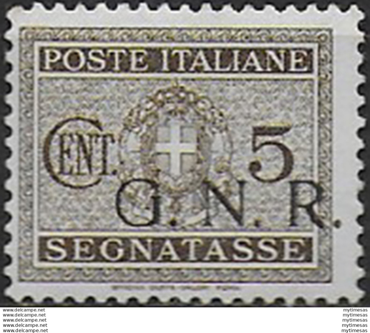 1943 Repubblica Sociale Segnatasse 5c. Brescia I MNH Sassone N. 47Ibac - Other & Unclassified