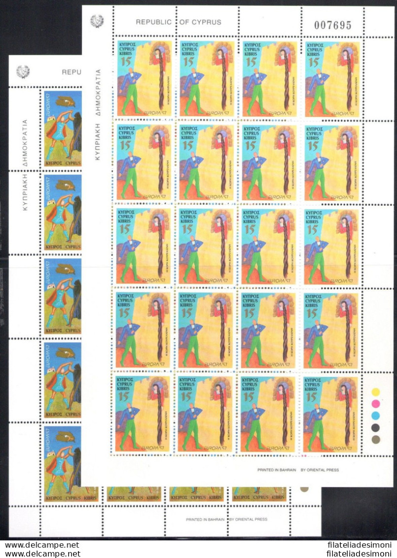 1997 EUROPA CEPT Cipro 2 Minifogli Da 20 Valori MNH** - Other & Unclassified