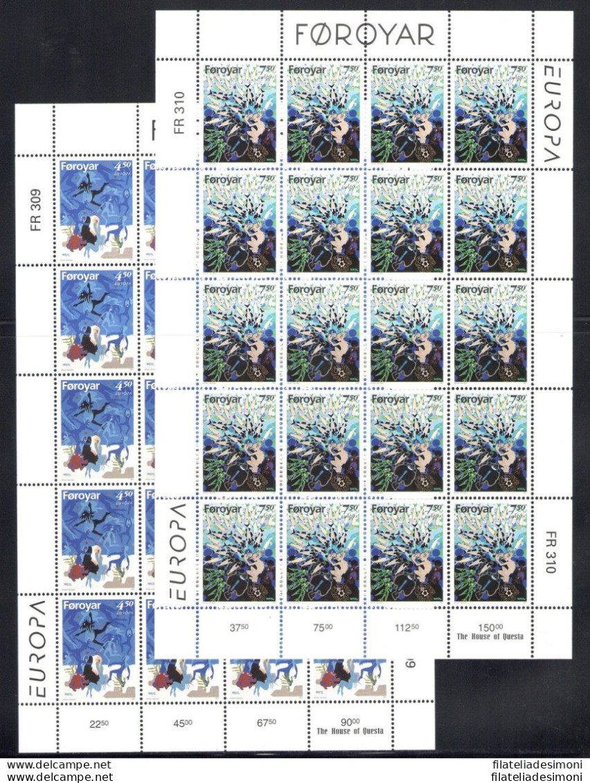 1997 EUROPA CEPT Faroer/Foroyar 2 Minifogli Di 20 Valori MNH** - Other & Unclassified