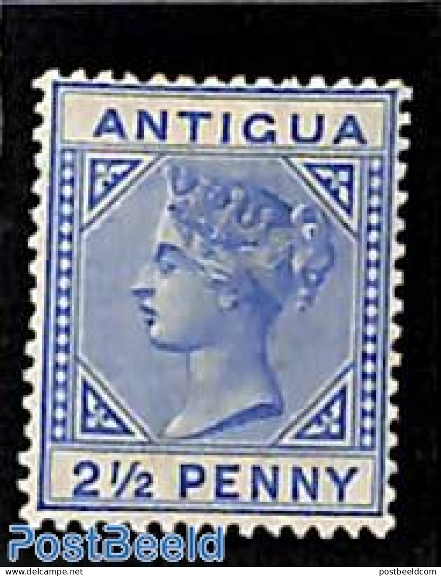 Antigua & Barbuda 1886 2.5p, WM Crown-CA, Stamp Out Of Set, Unused (hinged) - Antigua Et Barbuda (1981-...)