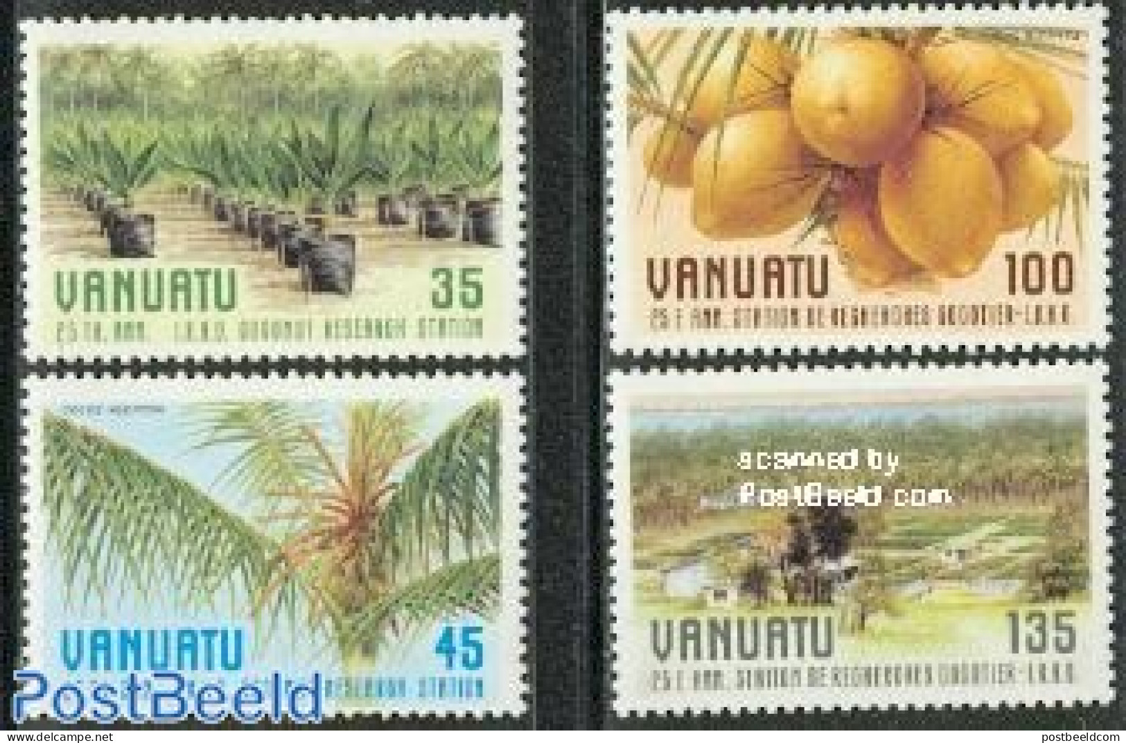 Vanuatu 1987 Agriculture 4v, Mint NH, Nature - Various - Fruit - Trees & Forests - Agriculture - Fruits