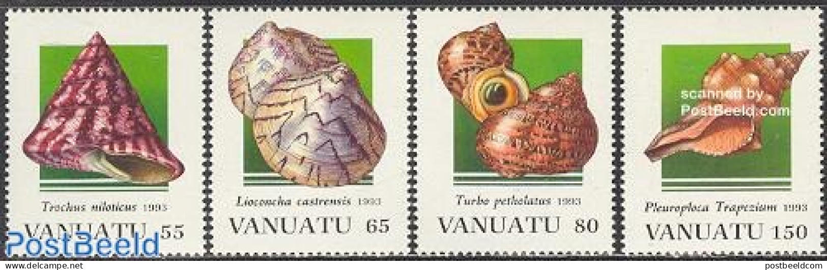 Vanuatu 1993 Shells 4v, Mint NH, Nature - Shells & Crustaceans - Marine Life