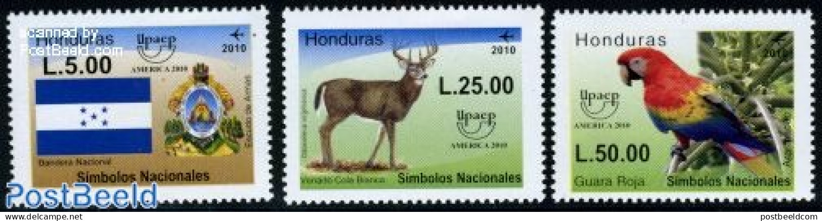 Honduras 2010 UPAEP 3v, Mint NH, History - Coat Of Arms - Flags - U.P.A.E. - Honduras