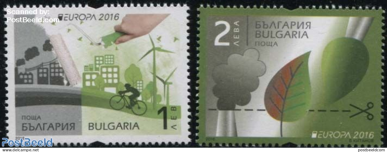 Bulgaria 2016 Europa, Think Green 2v, Mint NH, History - Nature - Science - Sport - Various - Europa (cept) - Birds - .. - Unused Stamps