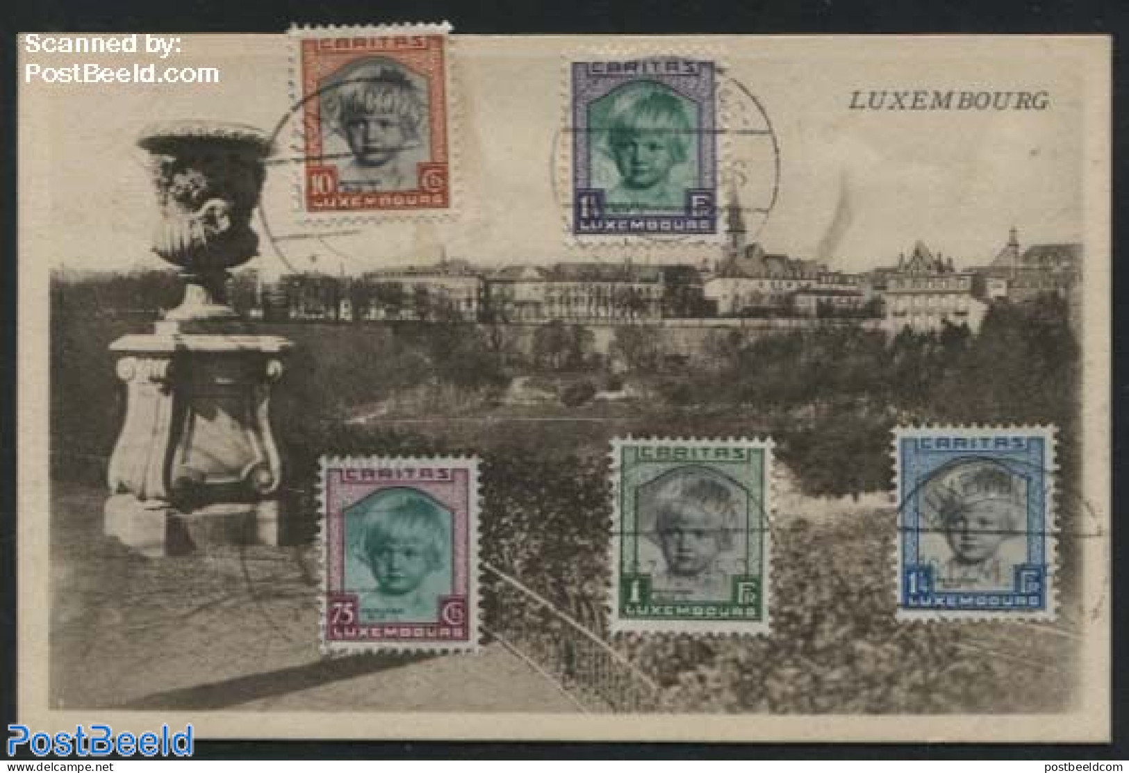 Luxemburg 1931 Card With Child Welfare Set On Front, Postal History - Briefe U. Dokumente