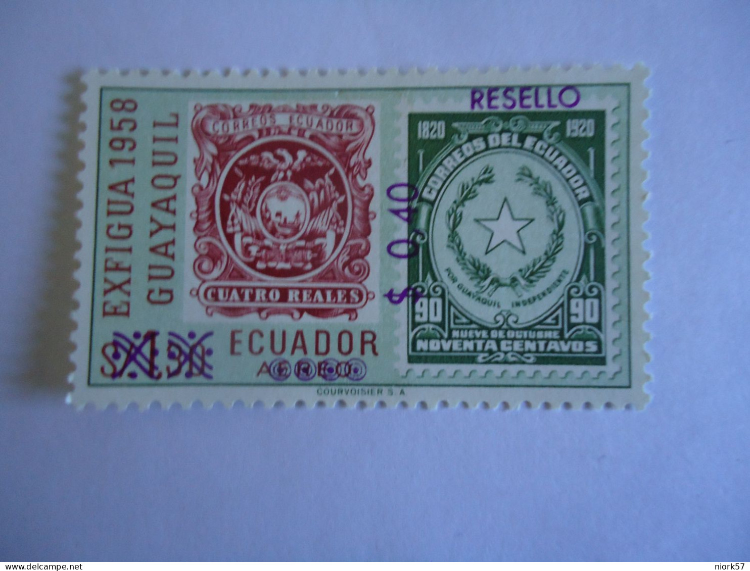 ECUADOR  MLN  STAMPS OVERPRINT  FILATELIE 1958 - Equateur