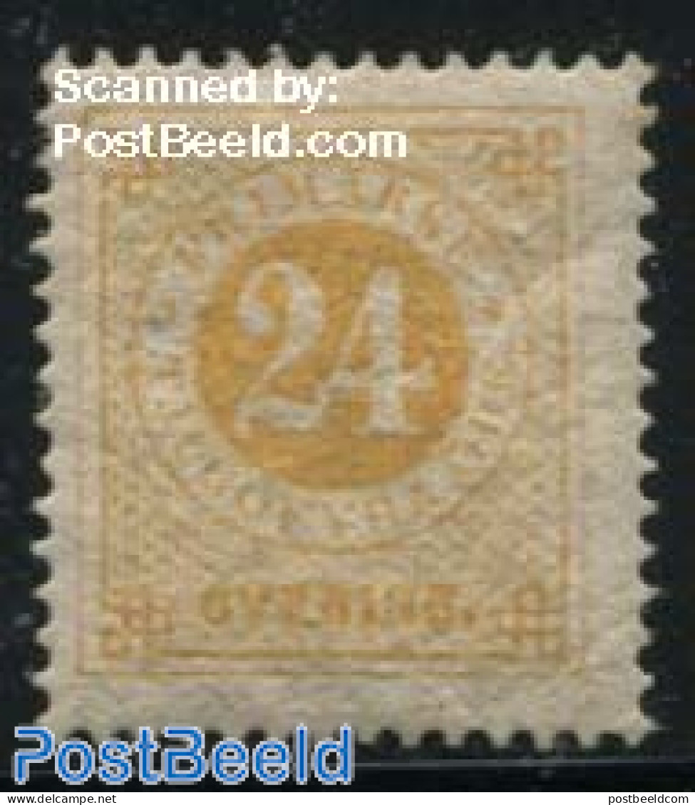 Sweden 1872 24o, Perf. 13, Stamp Out Of Set, Unused (hinged) - Ongebruikt
