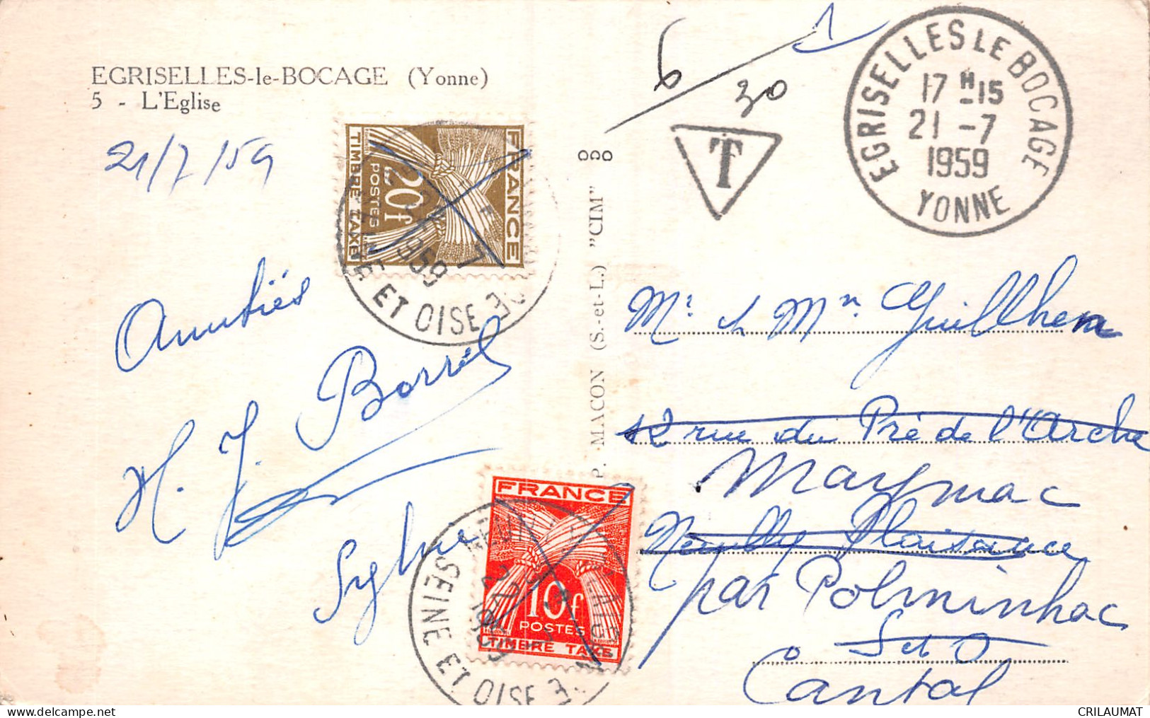 89-EGRISELLES LE BOCAGE-N°T2912-A/0293 - Egriselles Le Bocage