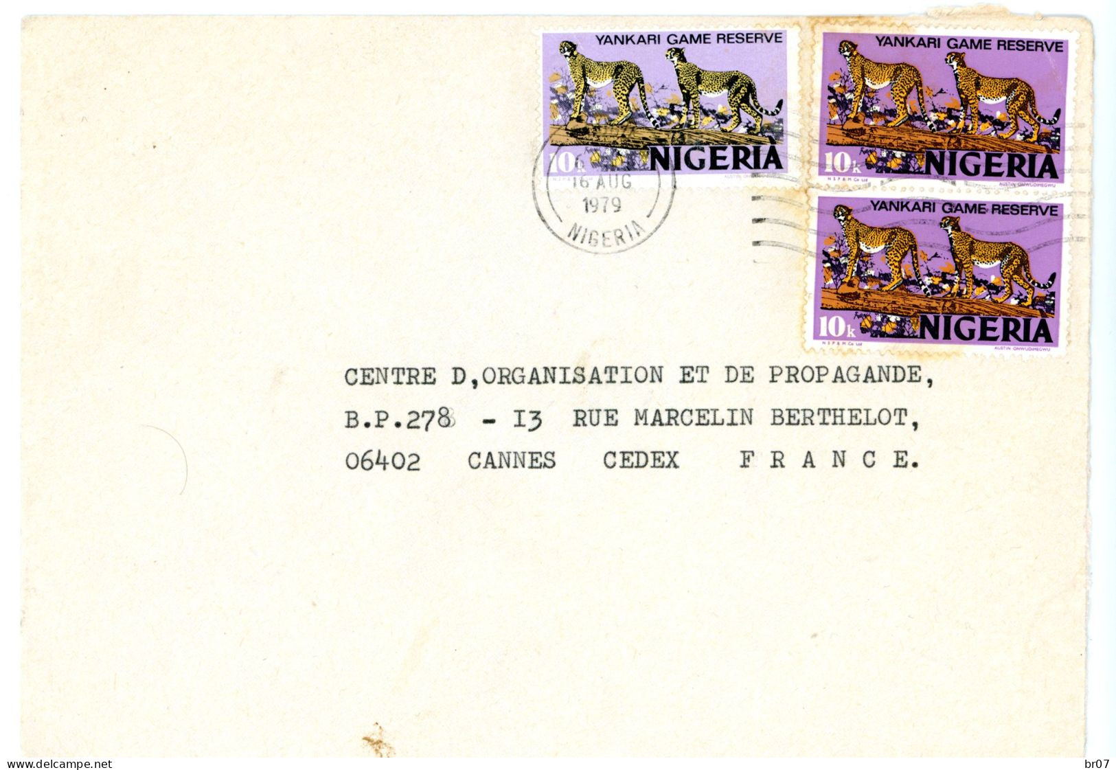 NIGERIA ENV 1979 ENUGU  LETTRE AVION - Nigeria (1961-...)