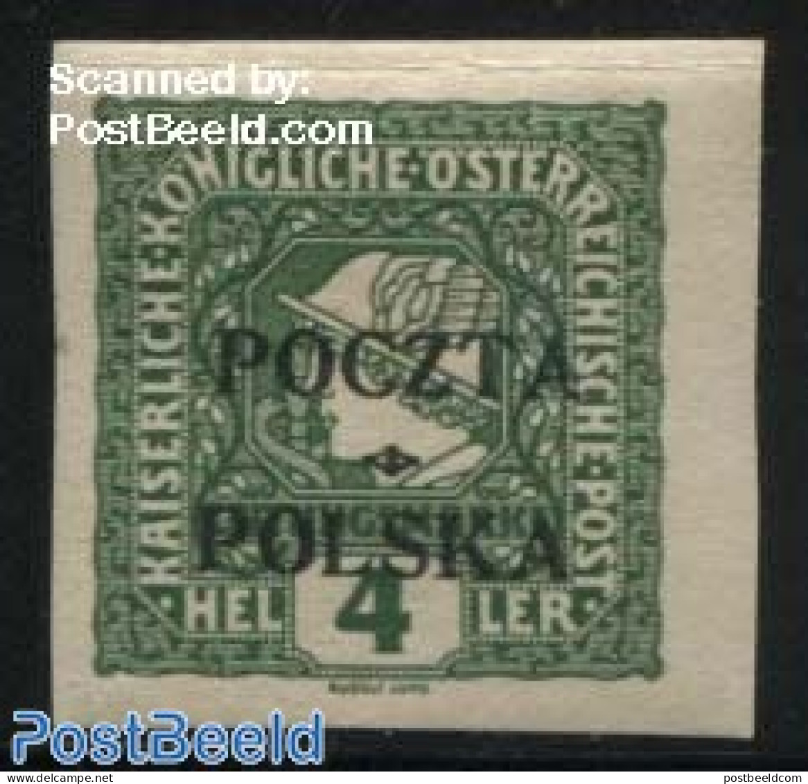Poland 1919 4H, Stamp Out Of Set, Unused (hinged) - Neufs