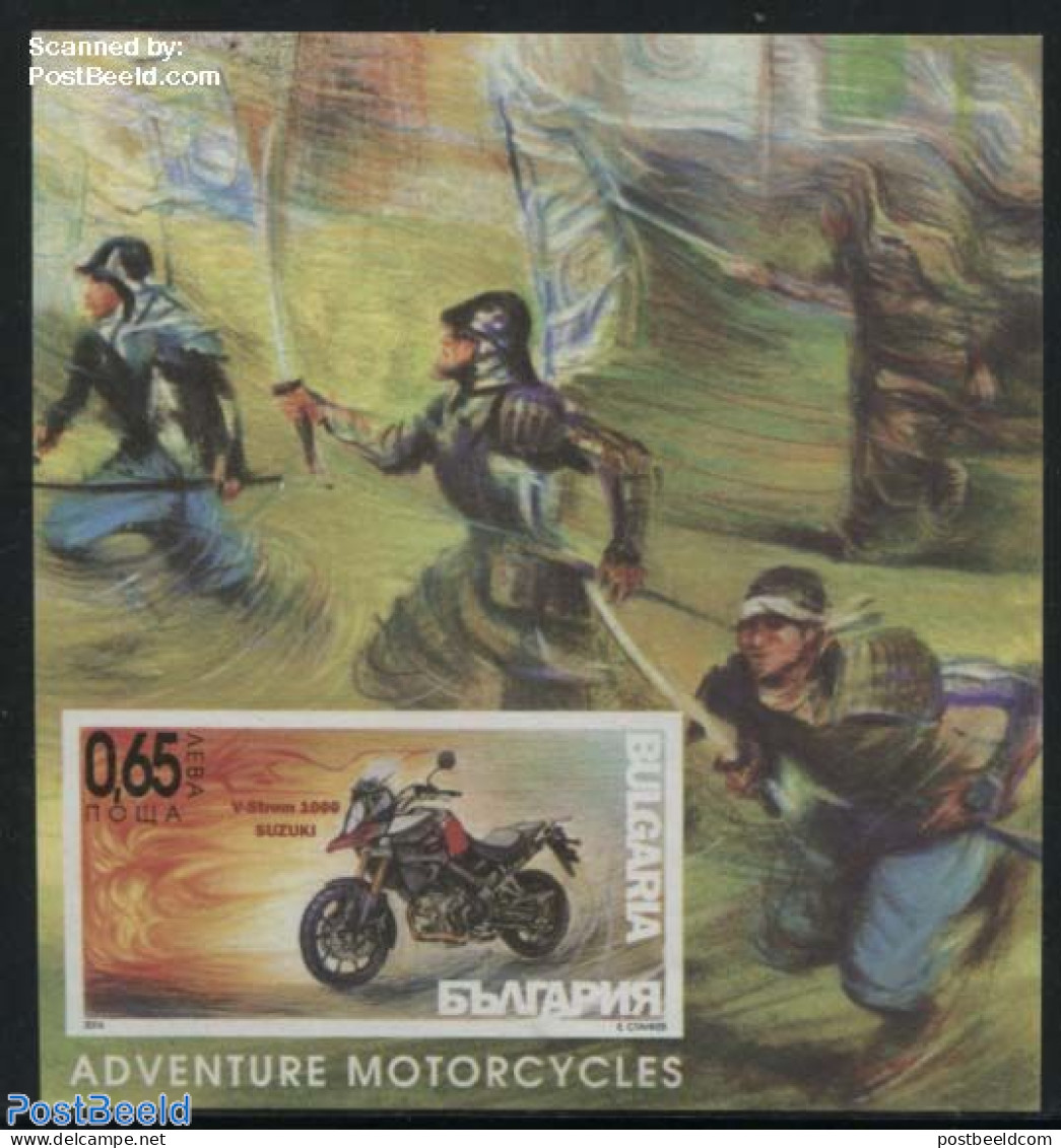Bulgaria 2016 Motorbikes S/s (imperforated), Mint NH, Transport - Motorcycles - Neufs