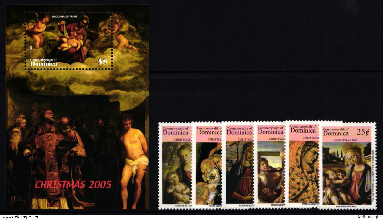 Dominica 3698-3703 Und Block 516 Postfrisch Weihnachten #II372 - Dominique (1978-...)