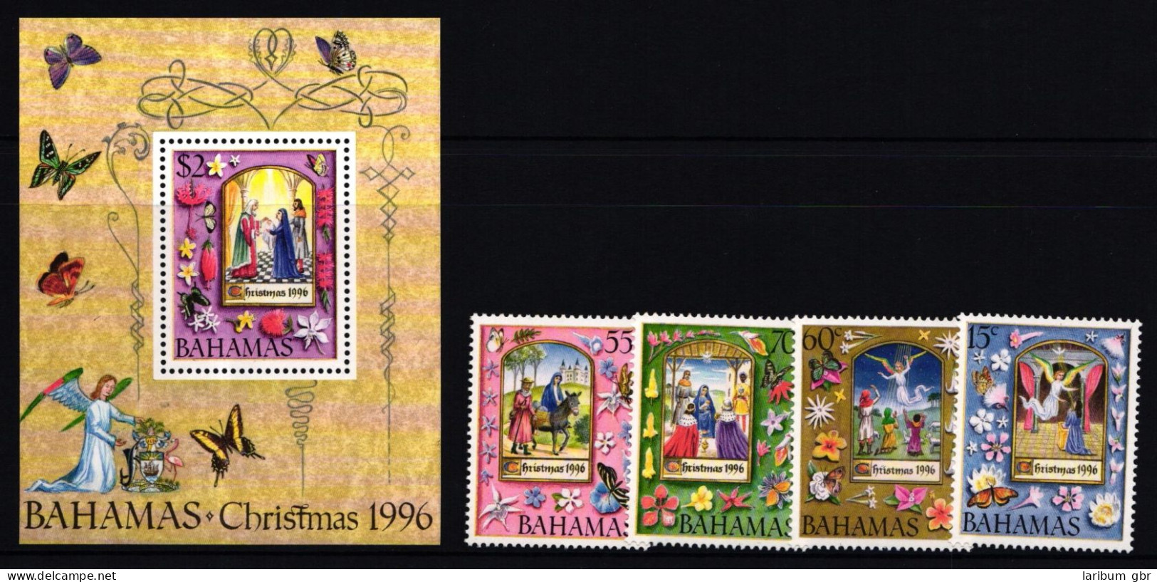 Bahamas 923-926 Und Block 82 Postfrisch Weihnachten #II366 - Bahamas (1973-...)