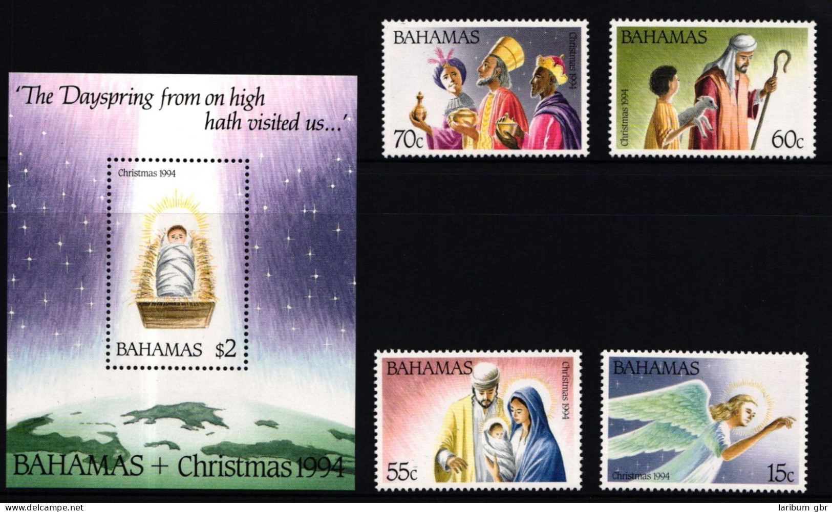 Bahamas 854-857 Und Block 76 Postfrisch Weihnachten #II377 - Bahama's (1973-...)