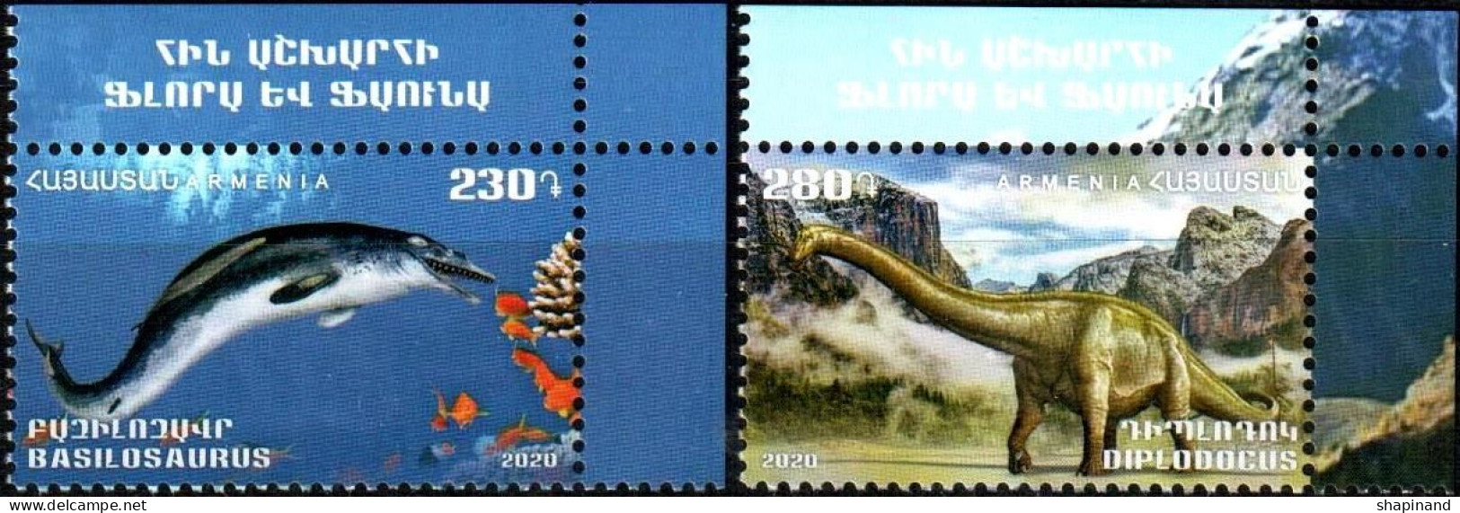 Armenia 2020 "Fauna Of The Ancient World" 2v Quality:100% - Armenië