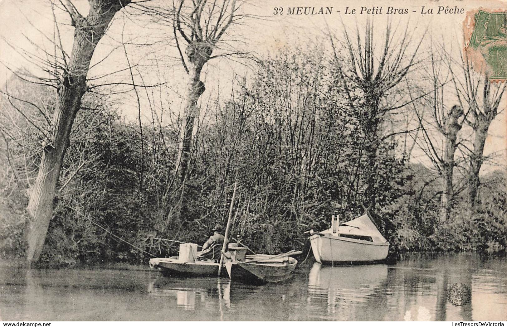 FRANCE - Meulan - Le Petit Bras - La Pêche - Carte Postale Ancienne - Meulan