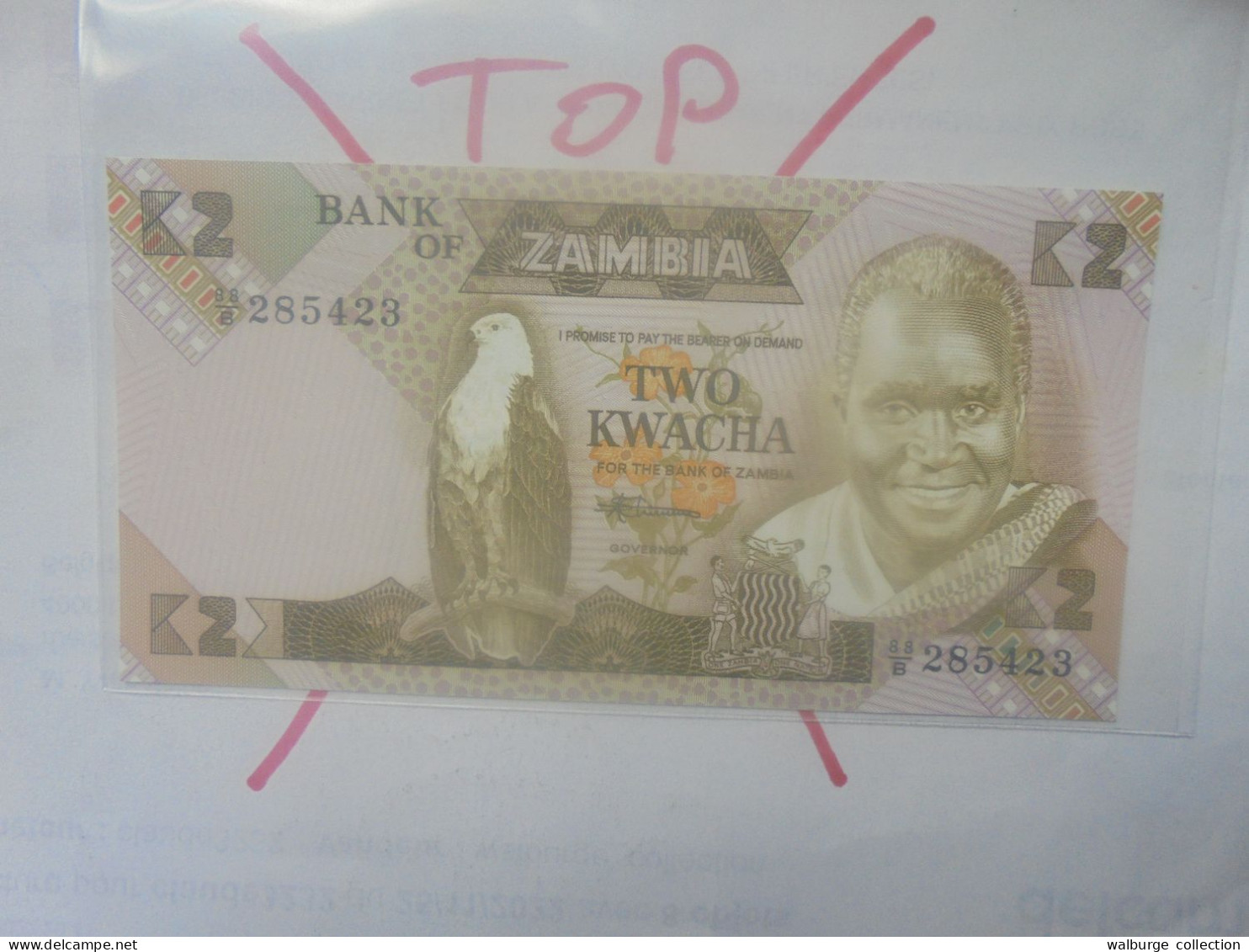 ZAMBIE 2 KWACHA 1980-88 Neuf (B.33) - Sambia