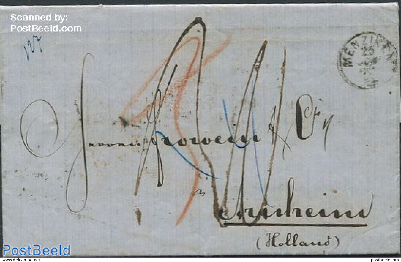 Switzerland 1861 Folding Letter From Zwitserland To The Netherlands, Postal History - Storia Postale