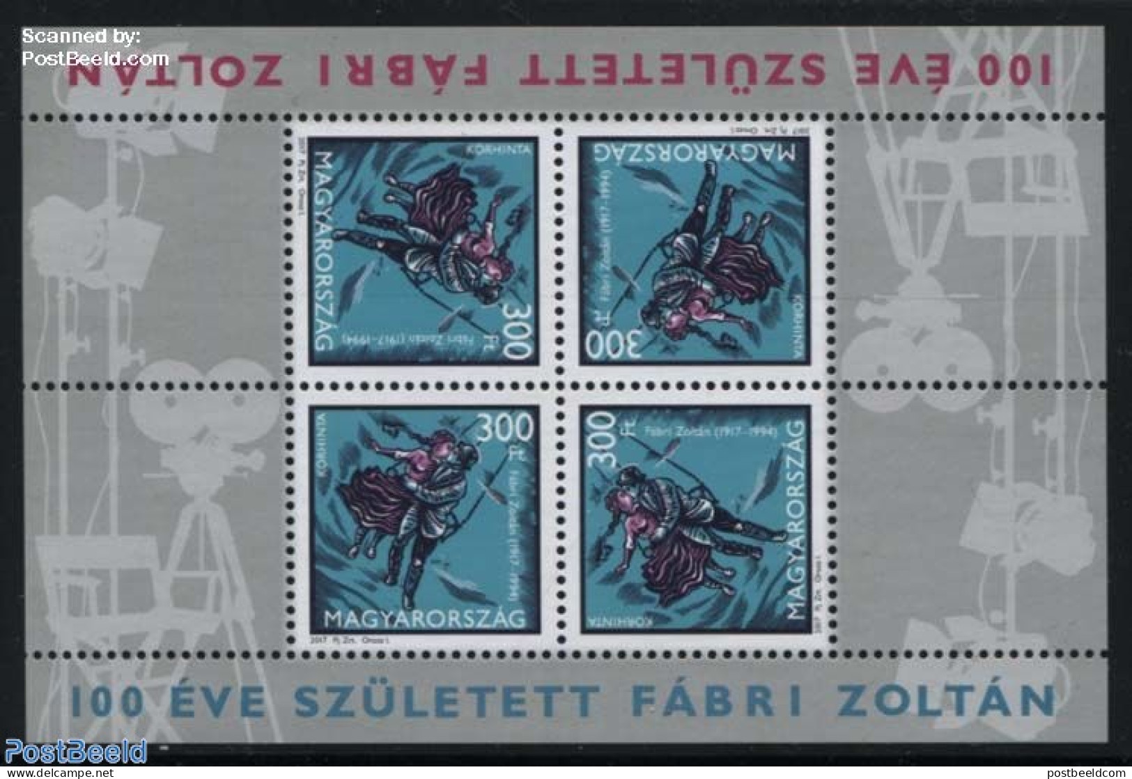 Hungary 2017 Zoltan Fabri S/s, Mint NH, Performance Art - Film - Unused Stamps
