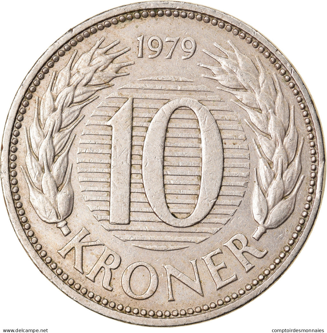 Monnaie, Danemark, Margrethe II, 10 Kroner, 1979, Copenhagen, TTB+ - Dinamarca