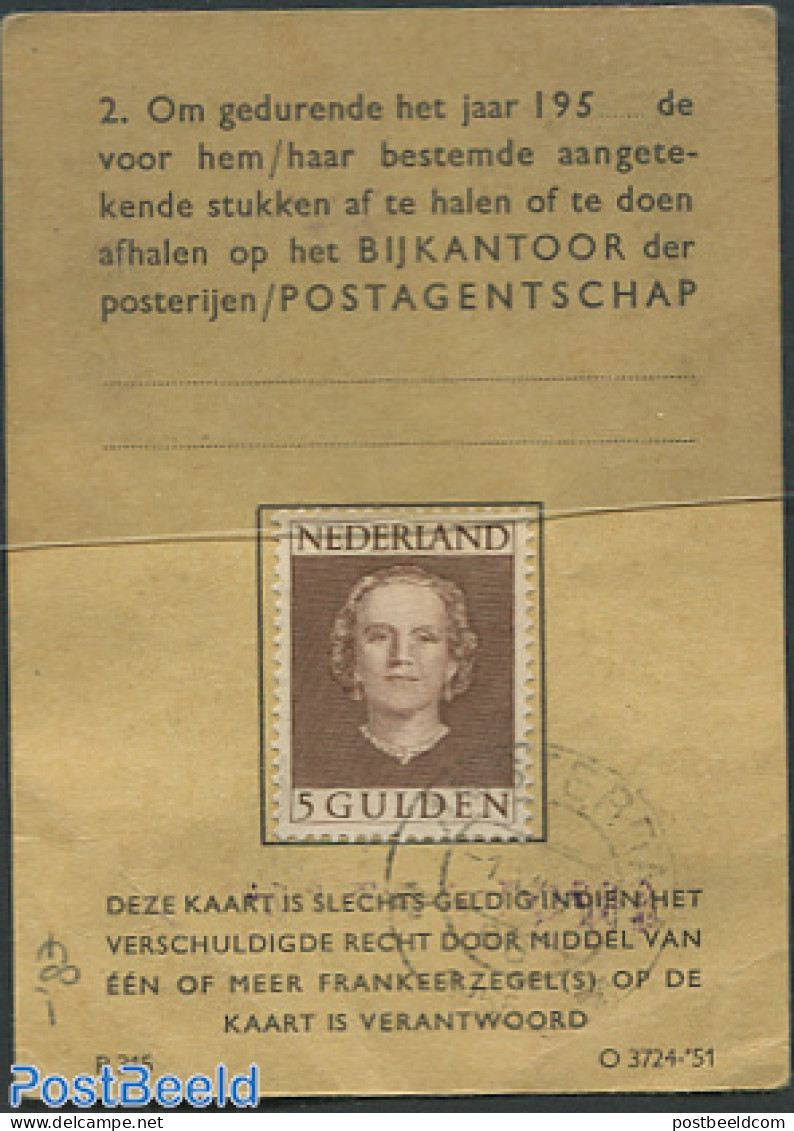 Netherlands 1949 Queen Julianas Face. NVPH No.536, Postal History - Cartas & Documentos