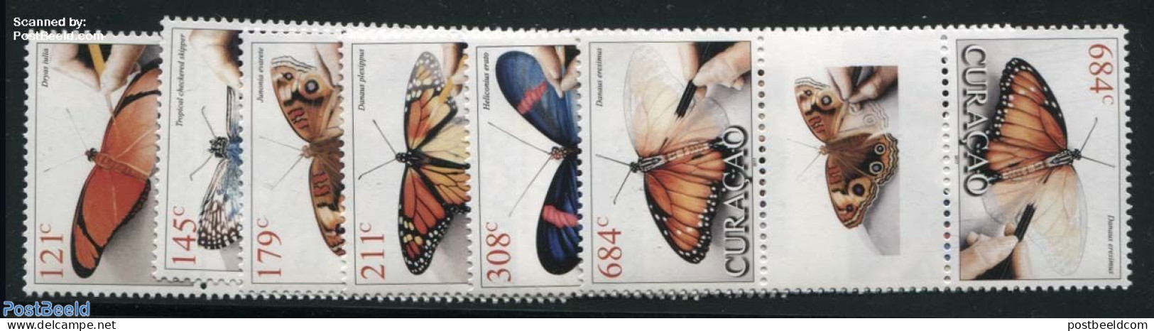 Curaçao 2017 Butterflies 6v, Gutterpairs, Mint NH, Nature - Butterflies - Curaçao, Antilles Neérlandaises, Aruba