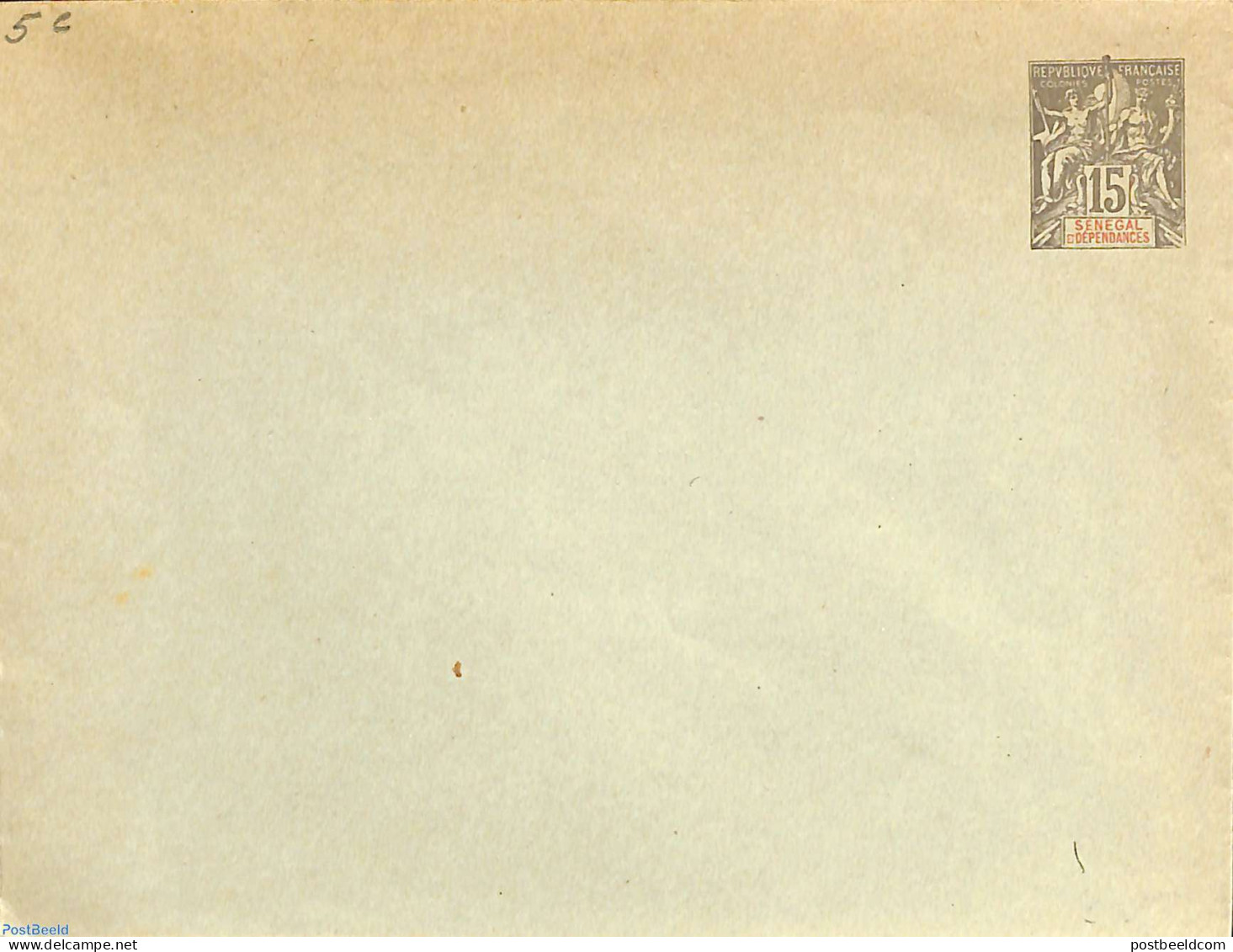 Senegal 1901 Envelope 15c, 146x112mm, Unused Postal Stationary - Senegal (1960-...)