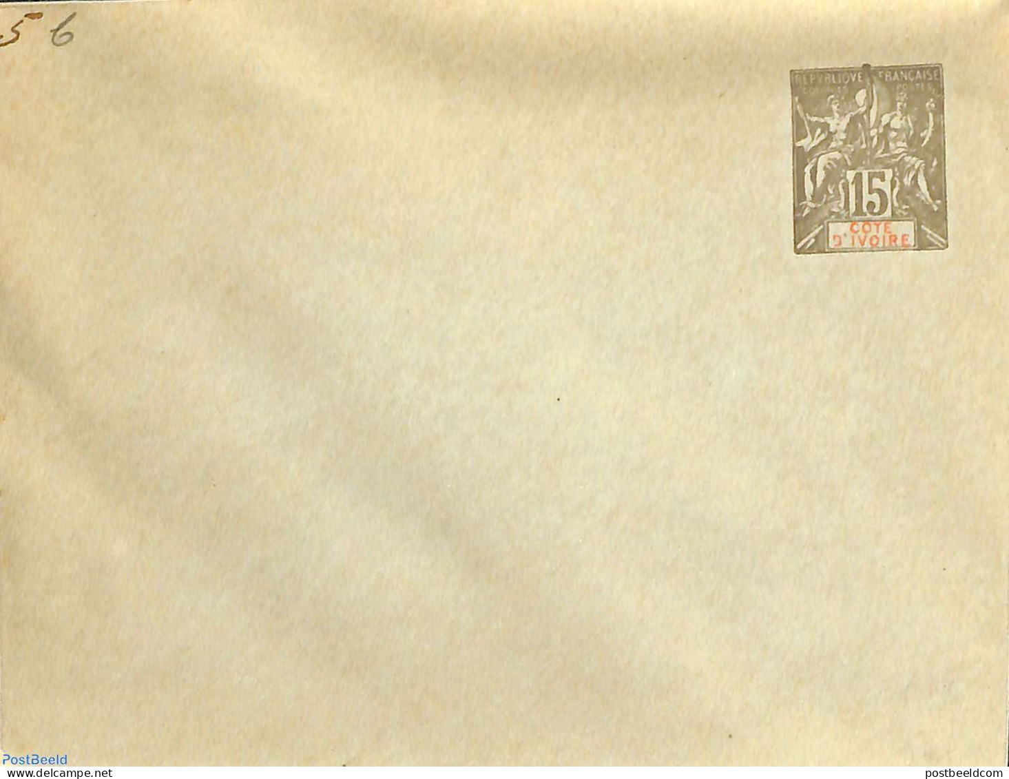 Ivory Coast 1901 Envelope 15c, 122x95mm, Unused Postal Stationary - Lettres & Documents