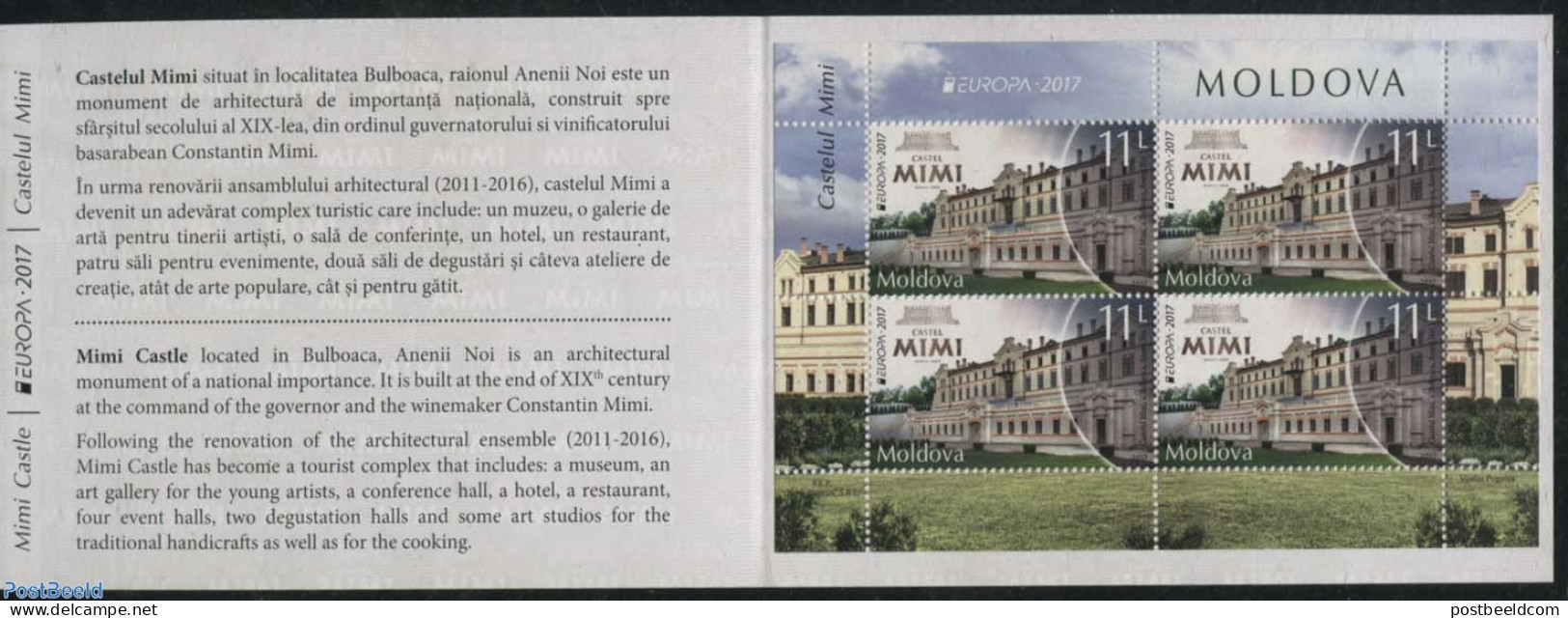 Moldova 2017 Europa, Castles Booklet, Mint NH, History - Europa (cept) - Stamp Booklets - Art - Castles & Fortifications - Non Classés