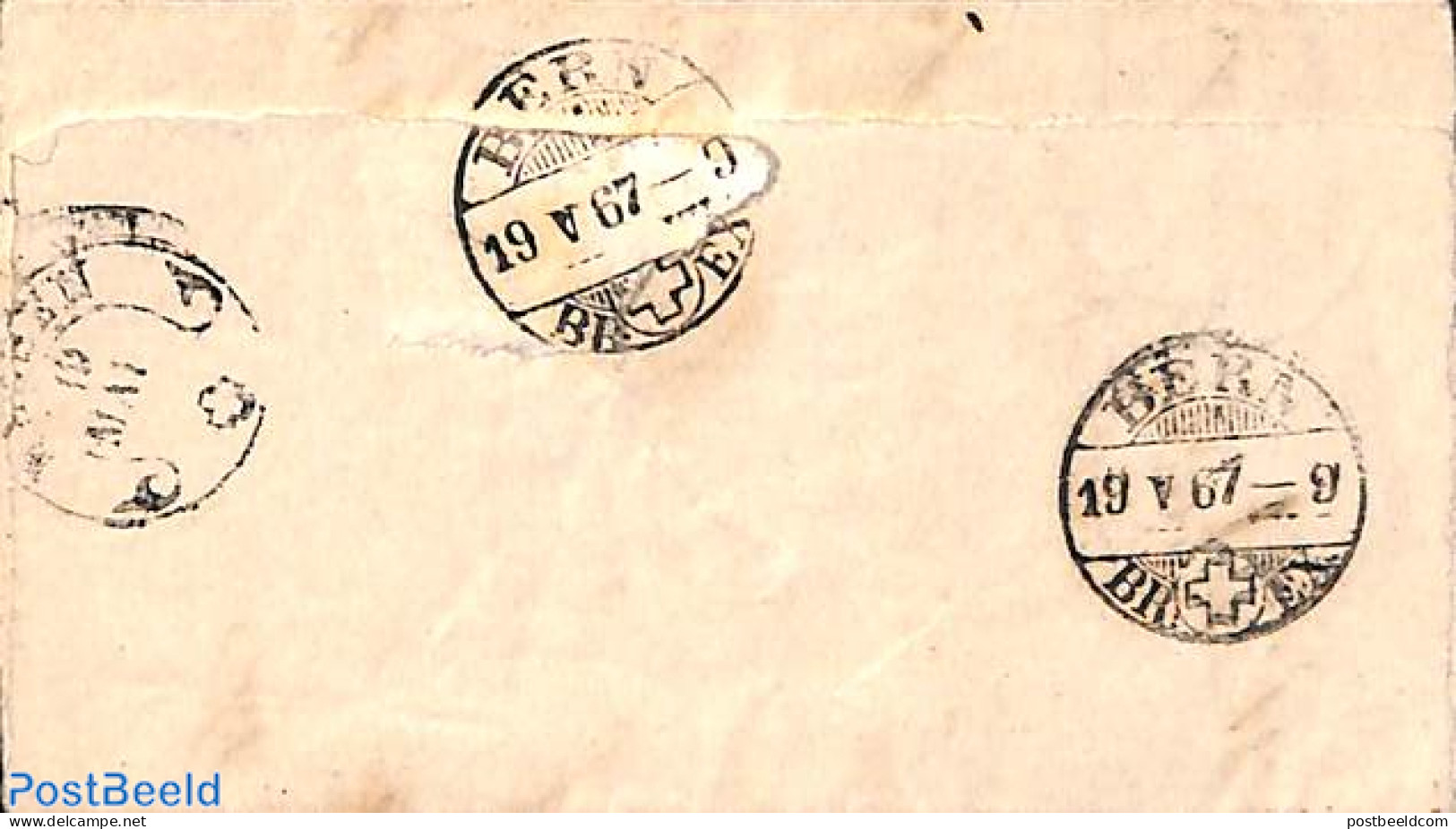 Switzerland 1867 Little Envelope From Eggiwil, Postal History - Brieven En Documenten