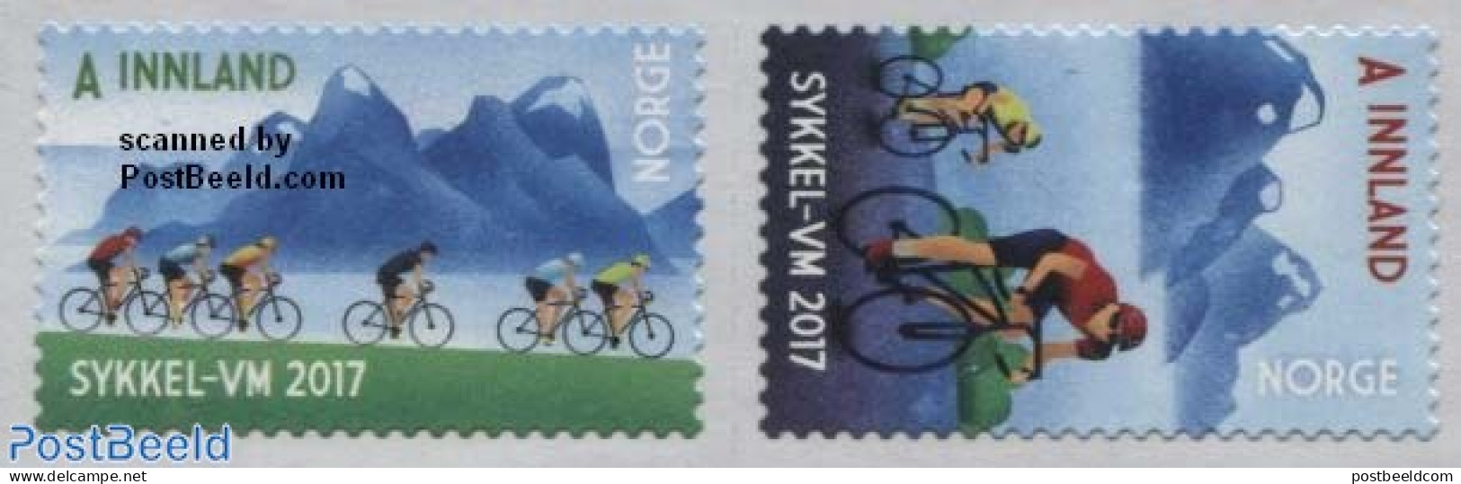 Norway 2017 Cycling World Championships 2v S-a, Mint NH, Sport - Cycling - Ongebruikt