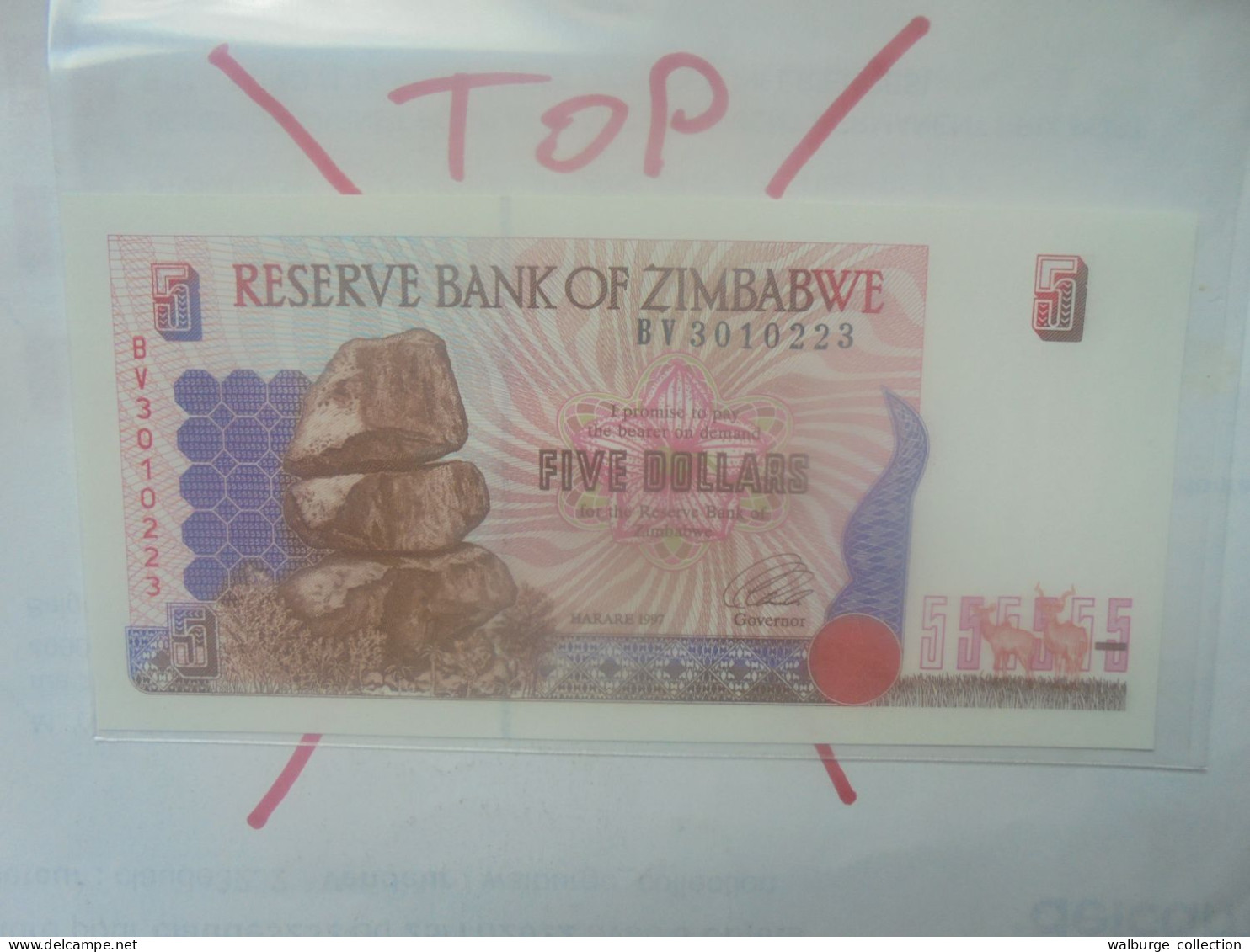 ZIMBABWE 5$ 1997 Neuf (B.33) - Simbabwe