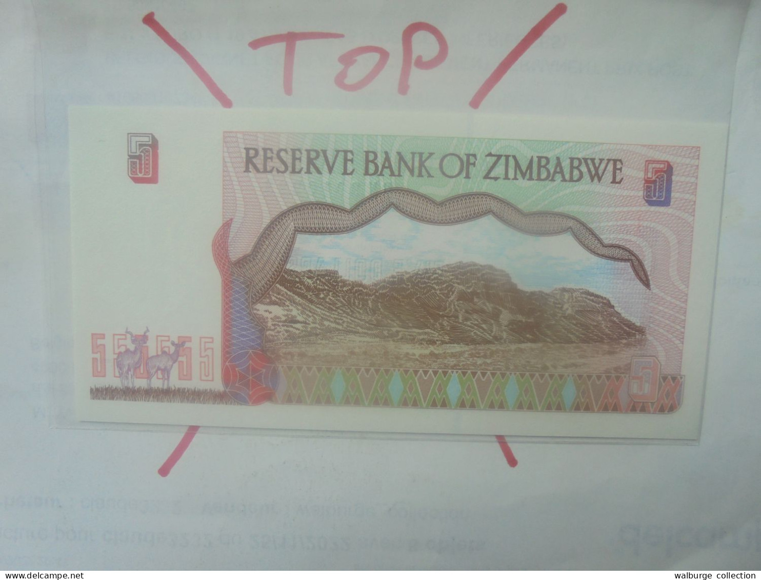 ZIMBABWE 5$ 1997 Neuf (B.33) - Zimbabwe
