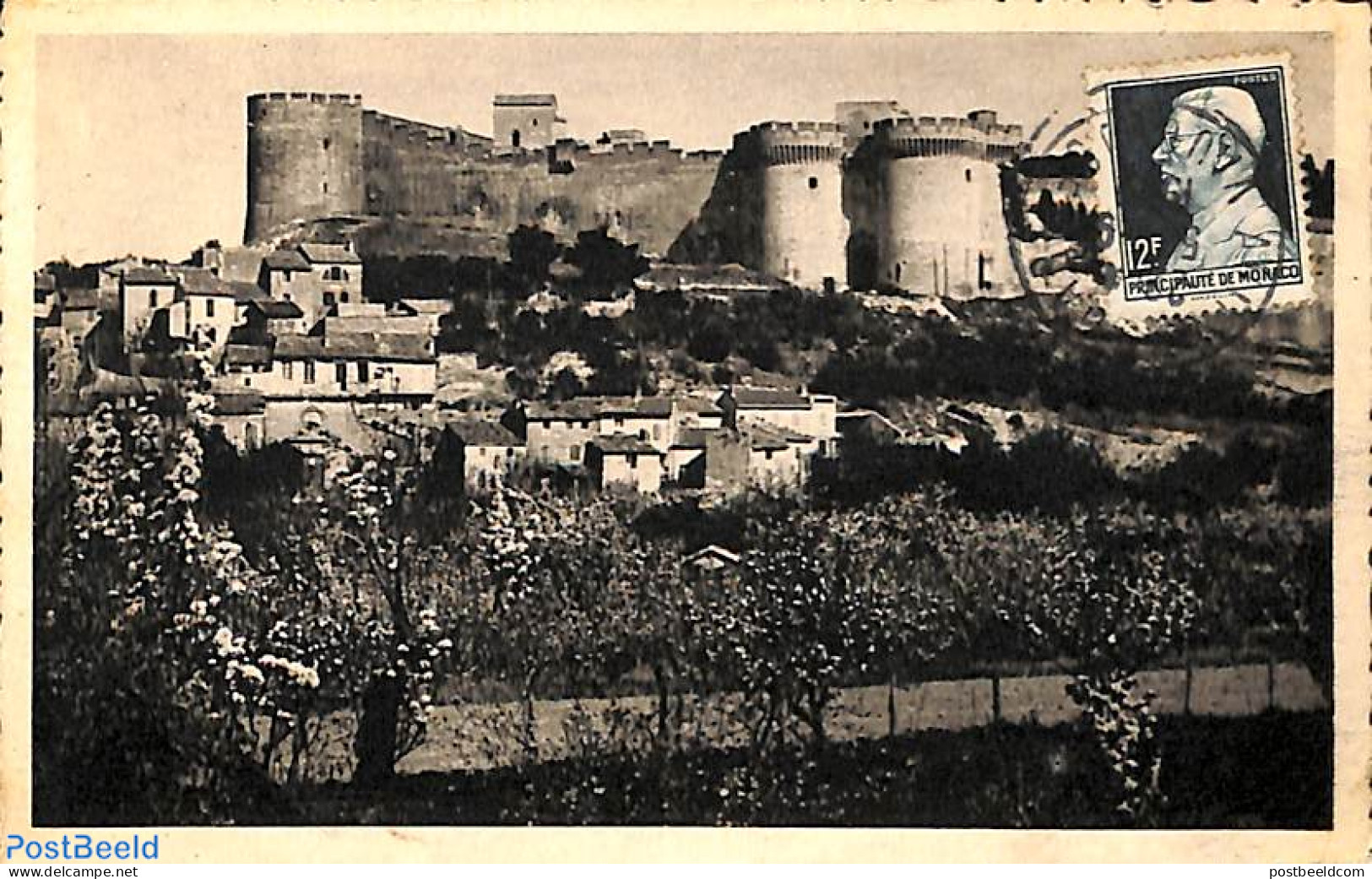 Monaco 1949 Postcard Sent To India, Postal History - Covers & Documents