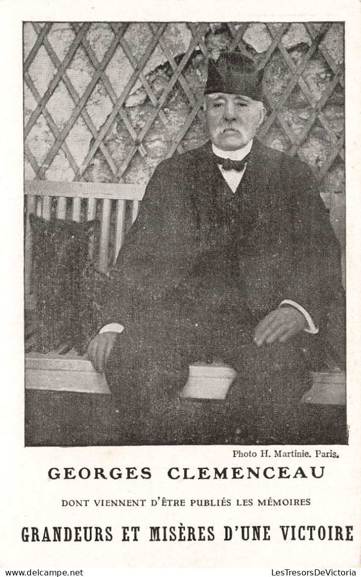 CELEBRITES - Hommes Politiques & Militaires - Georges Clemenceau - Assis Sur Une Chaise - Carte Postale Ancienne - Hombres Políticos Y Militares