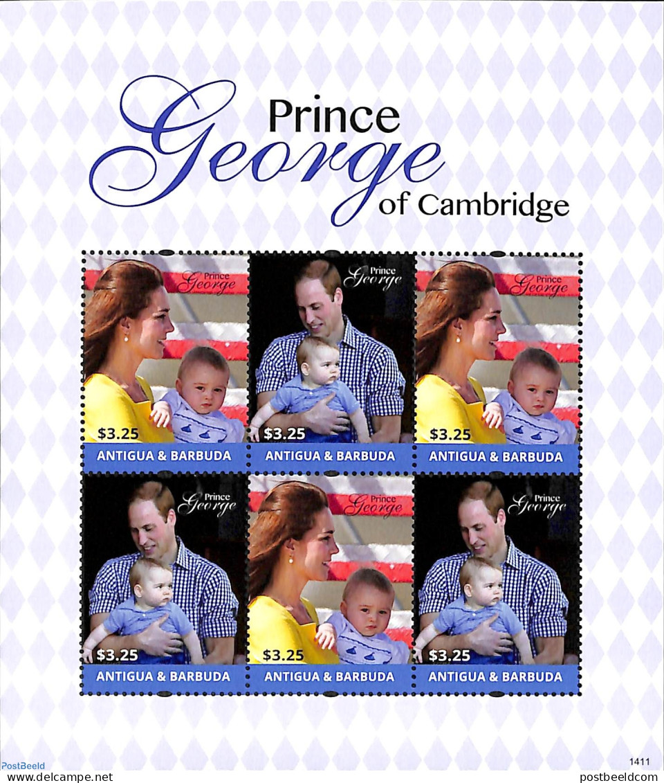 Antigua & Barbuda 2014 Birth Of Prince George M/s, Mint NH - Antigua Et Barbuda (1981-...)