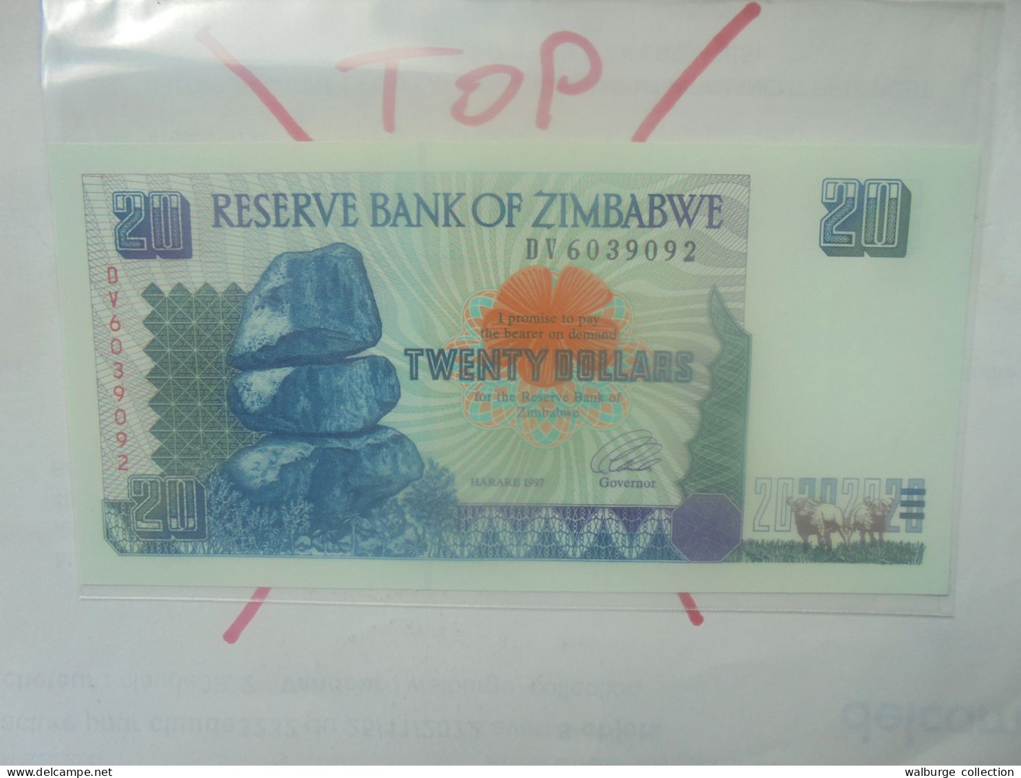 ZIMBABWE 20$ 1997 Neuf (B.33) - Zimbabwe