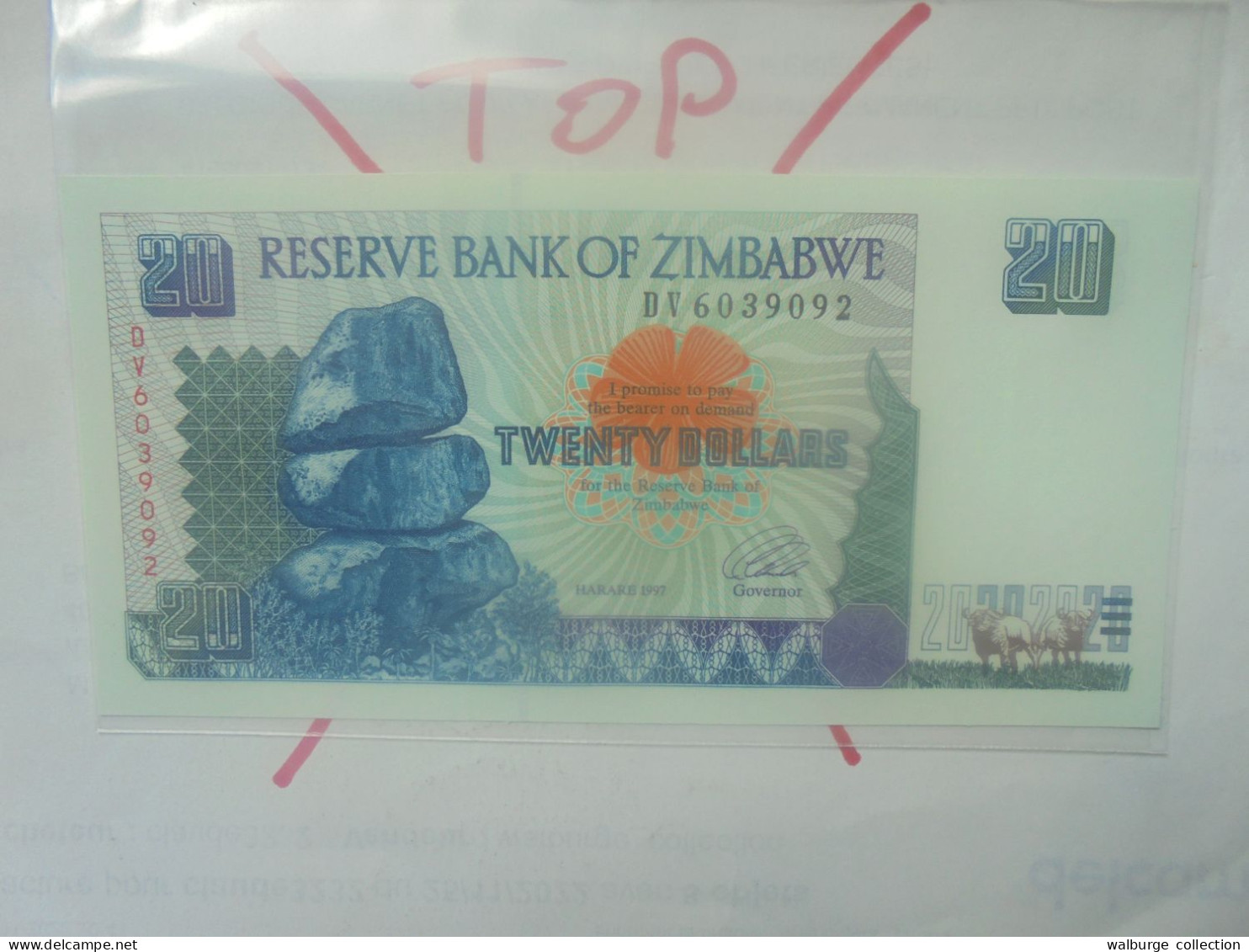 ZIMBABWE 20$ 1997 Neuf (B.33) - Simbabwe