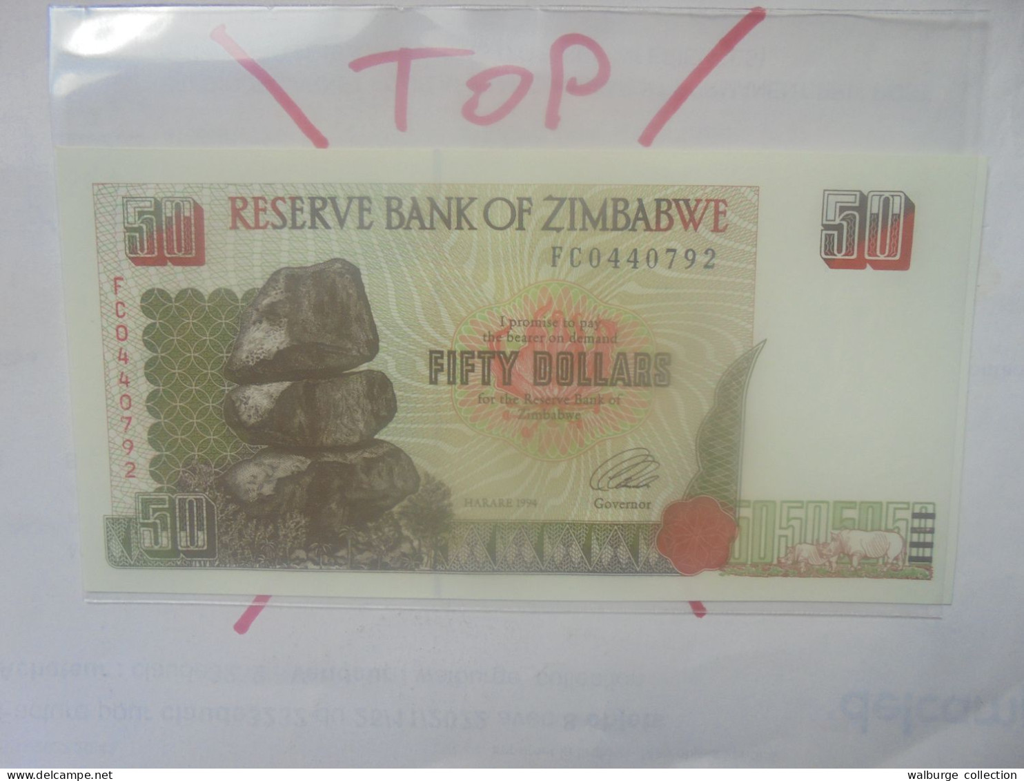 ZIMBABWE 50$ 1994 Neuf (B.33) - Simbabwe